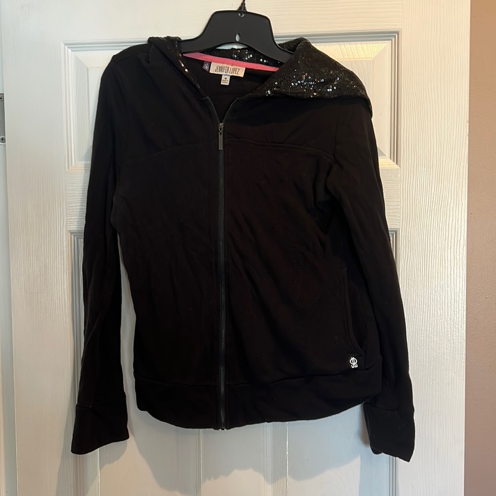 JLo sequin hoodie